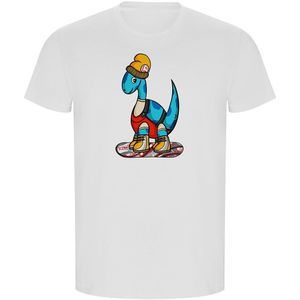 Kruskis Dino Snow Eco Short Sleeve T-shirt Wit 2XL Man