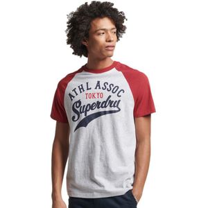 Superdry Vintage Home Run Raglan Short Sleeve T-shirt Grijs S Man