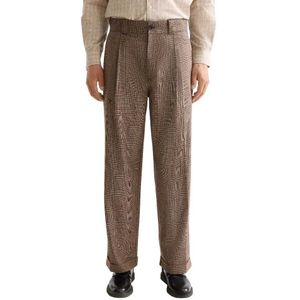 Scotch & Soda Checkered Blend Pleated Baggy Fit Chino Broek