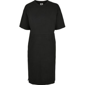 Urban Classics Dress Organic Oversized Slit Big Short Sleeve T-shirt Zwart 4XL Vrouw