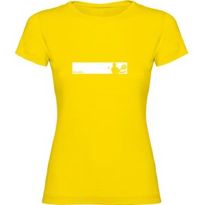 Kruskis Frame Padel Short Sleeve T-shirt Geel XL Vrouw