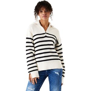 Garcia H30245 Half Zip Sweater Beige XL Vrouw