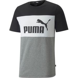 Puma Ess+ Colorblock Short Sleeve T-shirt Grijs L Man