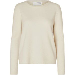 Selected Manila Cashmere O Neck Sweater Beige XS Vrouw