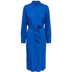 Pieces Cammie Long Sleeve Midi Dress Blauw S Vrouw