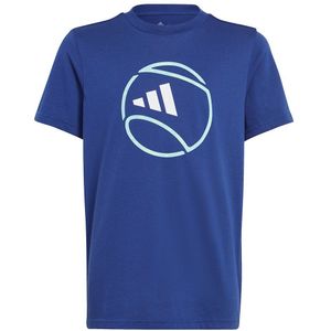 Adidas Yen Cat Short Sleeve T-shirt Blauw 5-6 Years Jongen