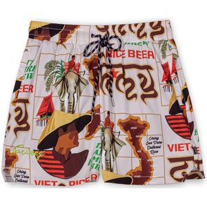 Grimey Viet Cong Beer Swimming Shorts Wit XS Man