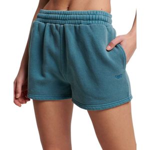 Superdry Vintage Wash Sweat Shorts Blauw L Vrouw