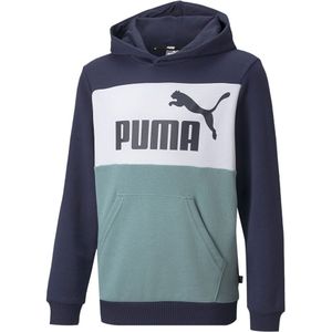Puma Ess+ Colorblock Hoodie Blauw 9-10 Years Jongen