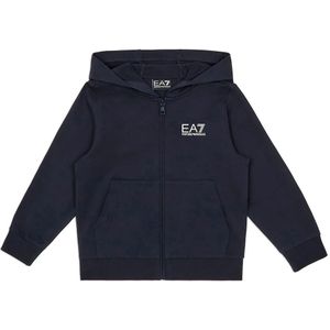 EA7 - Core Identity - Sweatshirt - Marineblauw - 100% Katoen - Vaste Capuchon