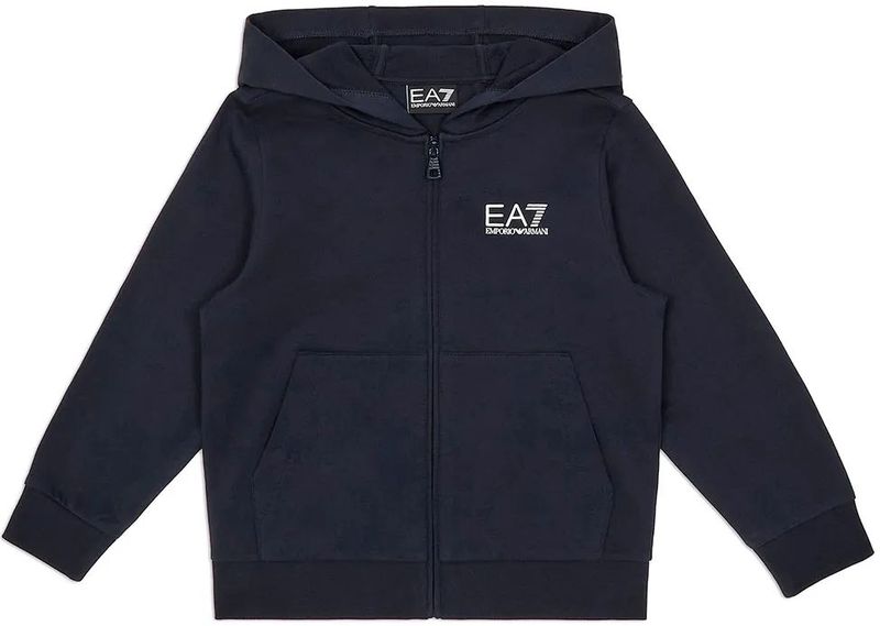 EA7 - Core Identity - Sweatshirt - Marineblauw - 100% Katoen - Vaste Capuchon