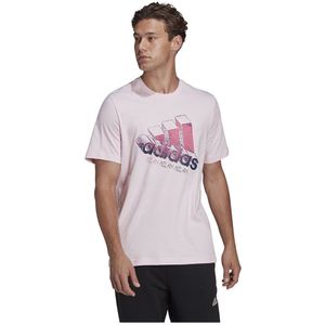 Adidas Milan Logo Carrier Short Sleeve T-shirt Roze L Man