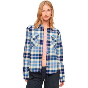 Superdry Lumberjack Check Flannel Long Sleeve Shirt Blauw S Vrouw
