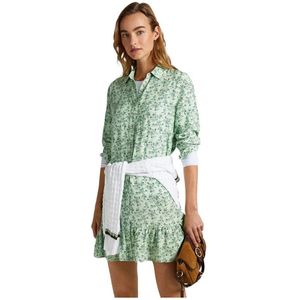 Pepe Jeans - PL953351 - Jurk - Groen - Viscose - Lange Mouwen