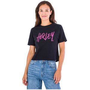 Hurley Oceancare Washed Cropped Short Sleeve T-shirt Paars M Vrouw