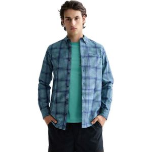 Scotch & Soda Shadow Check Double Faced Overhemd Met Lange Mouwen