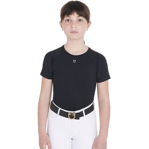Equestro Technical Junior Training Short Sleeve T-shirt Zwart 8 Years Jongen