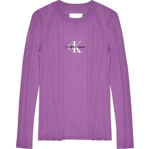 Calvin Klein Jeans Rib Play Slim Fit Sweater Paars 8 Years Meisje