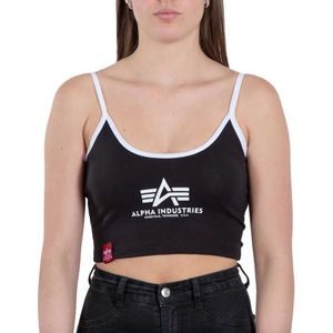 ALPHA INDUSTRIES - Basic ML - Cropped Top - Zwart - Katoen