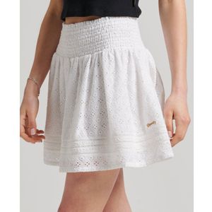 Superdry Vintage Lace Mini Skirt Wit M Vrouw