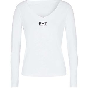 Ea7 Emporio Armani 8ntt52 Long Sleeve V Neck T-shirt Wit XS Vrouw