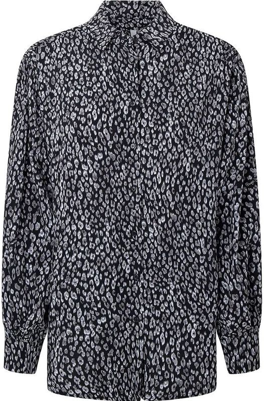 Pepe Jeans - PL304728 - Blouse - Zwart - Casual - Viscose - Lange Mouwen