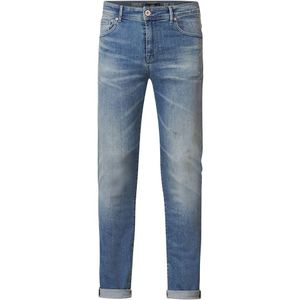 Petrol Industries Seaham Ripped Repaired Slim Fit Jeans Blauw 38 / 30 Man