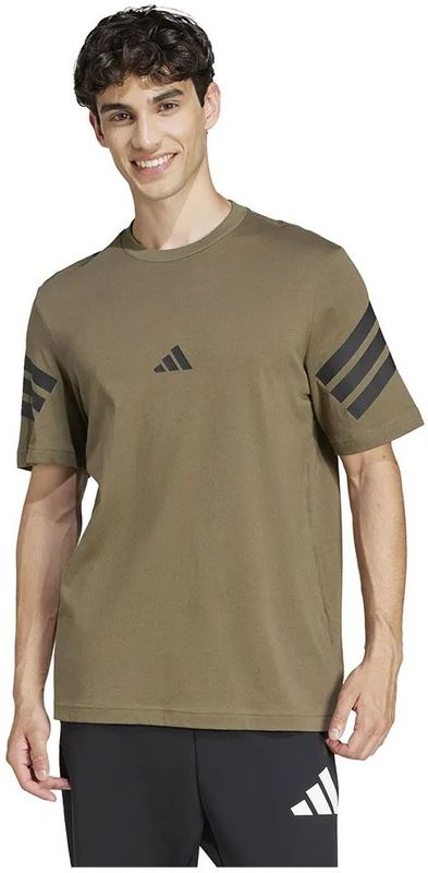 Adidas - Future Icons 3 Stripes - T-shirt - Bruin - Korte Mouwen