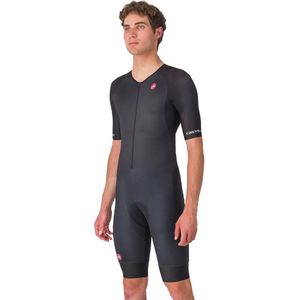 Trisuit - Korte Mouwen - Zwart - Stretchmateriaal - Aerodynamisch