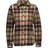 Black Diamond - Project Heavy Flannel - Overhemd - Bark Brown / Off White Plaid - Lange Mouwen