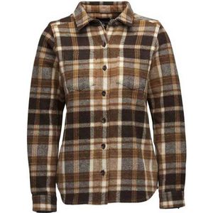 Black Diamond - Project Heavy Flannel - Overhemd - Bark Brown / Off White Plaid - Lange Mouwen