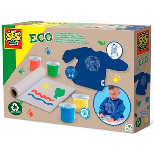 Ses Manualidades Eco Finger Painting Set With Apron Transparant