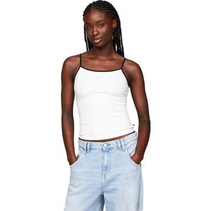 Tommy Jeans Slim Script Binding Mouwloos T-shirt