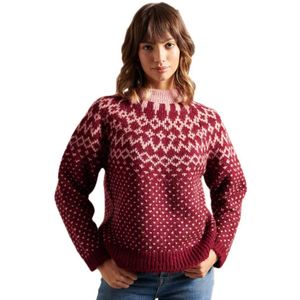 Superdry Chunky Jacquard Sweater Rood XS Vrouw