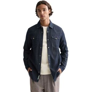 SCOTCH & SODA - Overhemd - Marine - Regular Fit - Lange Mouw