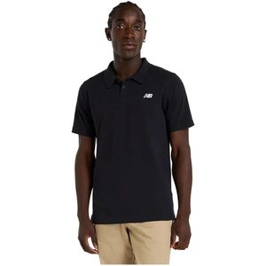 New Balance - Poloshirt - Zwart - Cotton Pique Polo