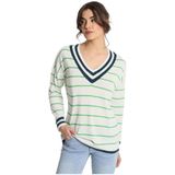 Victorio & Lucchino - 350008027 - Groen Gestreepte Trui - Lange Mouwen - Casual