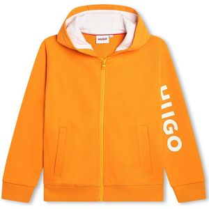 Hugo G00030 Full Zip Sweatshirt Oranje 14 Years