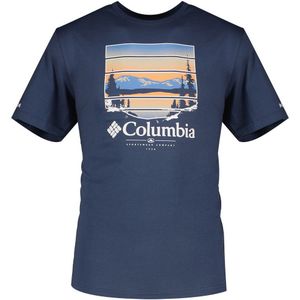 Columbia Path Lake™ Ii Short Sleeve T-shirt Blauw XL Man