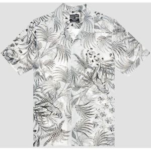 Antony Morato Mmss00171-fa430513-1011 Honolulu Straight Fit Short Sleeve Shirt Wit 52 Man