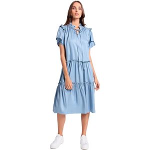 Victorio & Lucchino - 3596739 - Korte Jurk - Blauw - Viscose - Korte Mouwen