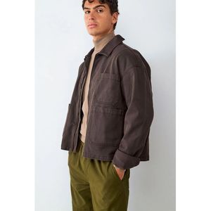 Balmohk Canvas Corduroy Collar Jas