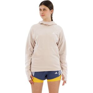 Adidas Own The Run Excite 3 Stripes Hoodie Beige S Vrouw
