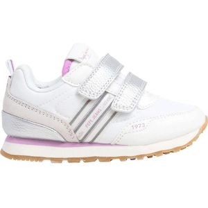 Pepe Jeansvoor meisjes. PGS40013 Dublin Gala GK leren schoenen wit (24), Plat, Klittenband, Casual, kinderkleding