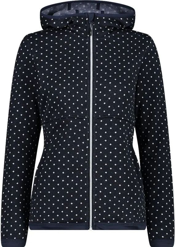 Knit Tech - Fleecejack - Zwart - Katoen - Met Capuchon