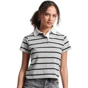 Superdry Vintage Stripe Rugby Short Sleeve Polo Grijs XS-S Vrouw
