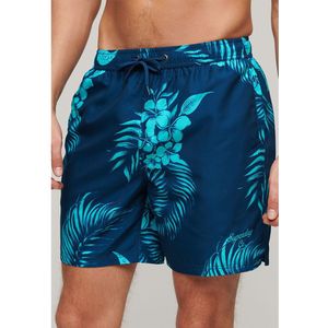 Superdry Hawaiian Print 17´´ Swimming Shorts Blauw M Man
