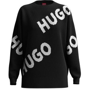 Hugo Slaria 10250140 Round Neck Sweater Zwart XS Vrouw