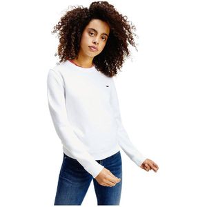 Tommy Jeans Regular Fleece Sweatshirt Wit M Vrouw