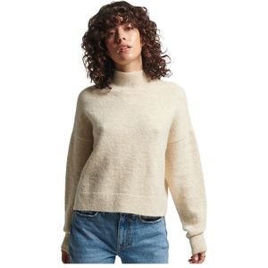 Superdry Vintage Essential Mock Neck Sweater Beige M Vrouw